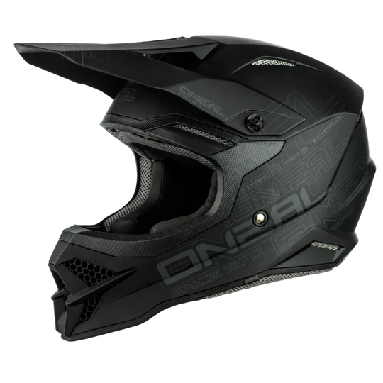 O'Neal 3 SRS Flat Black Helmet 2.0